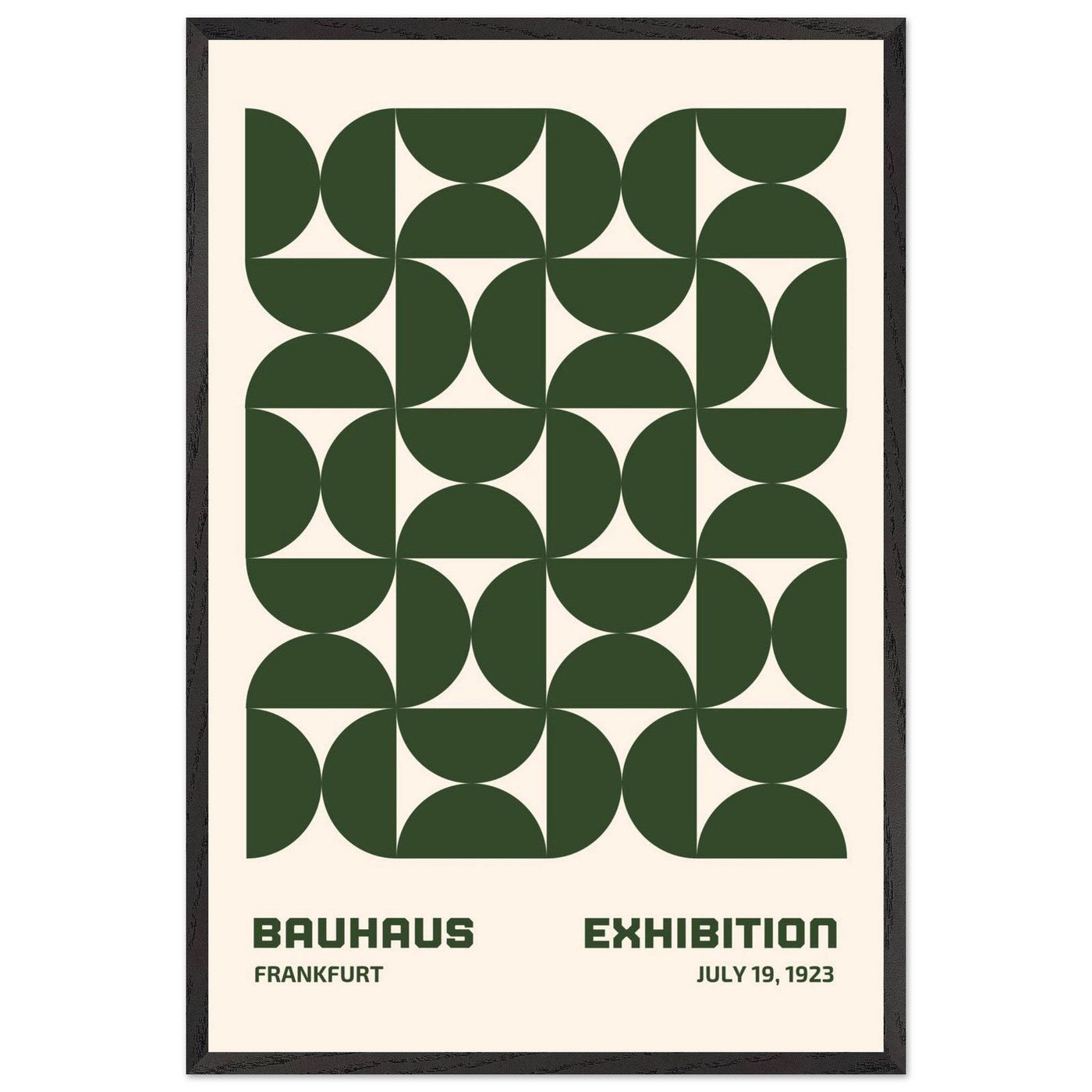 Bauhaus Forest Green & Cream Modern - Vibrantwalls