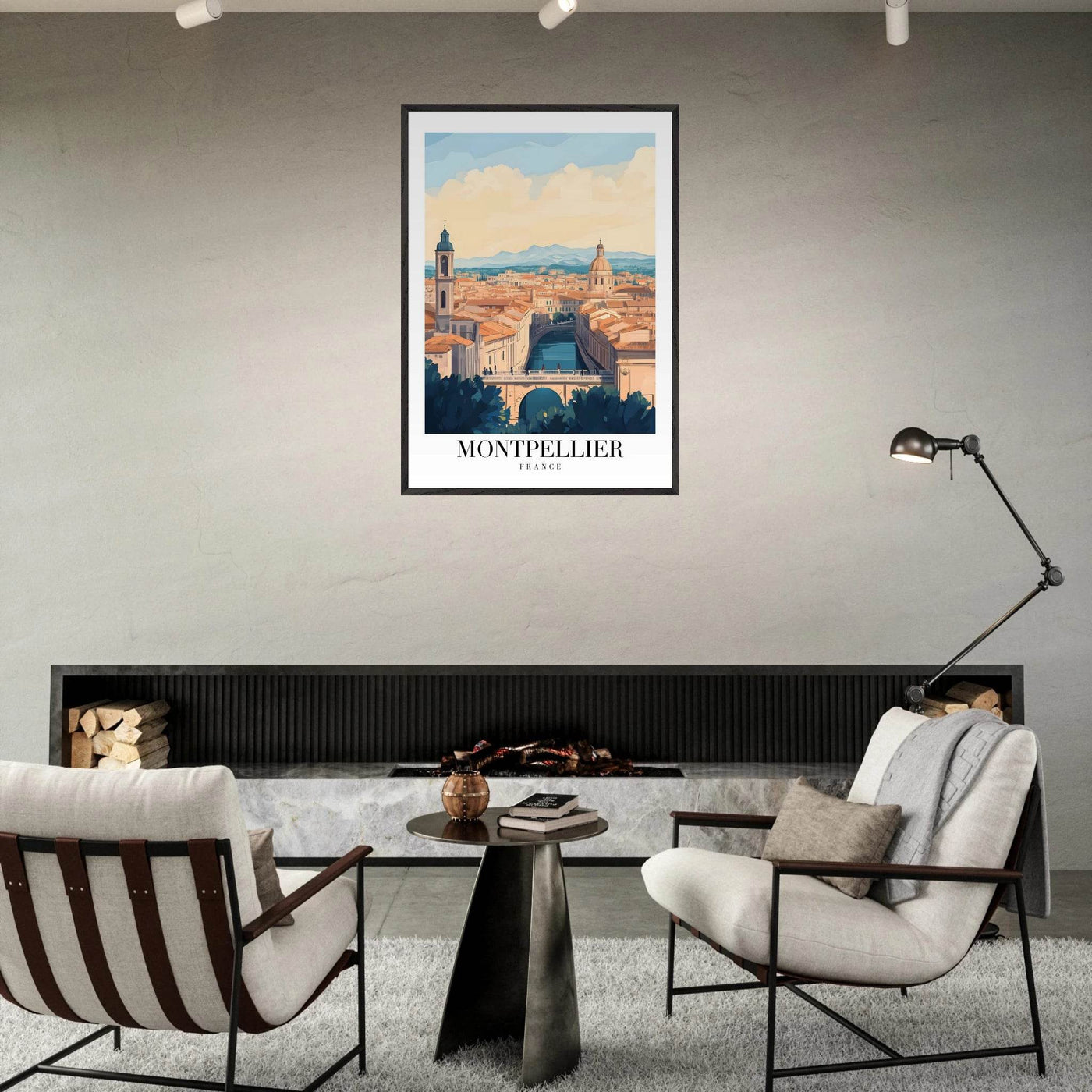 Montpellier France Framed Poster – Vintage Travel Wall Art with Wooden Frame - Vibrantwalls