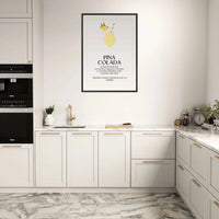 Pina Colada Cocktail Recipe Wall Art - Vibrantwalls