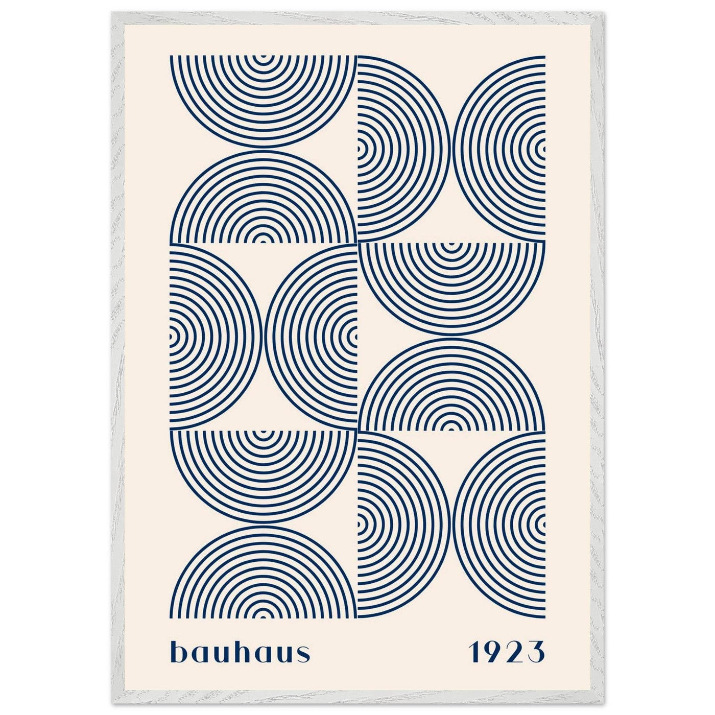 Bauhaus 1923 Navy & Beige - Vibrantwalls