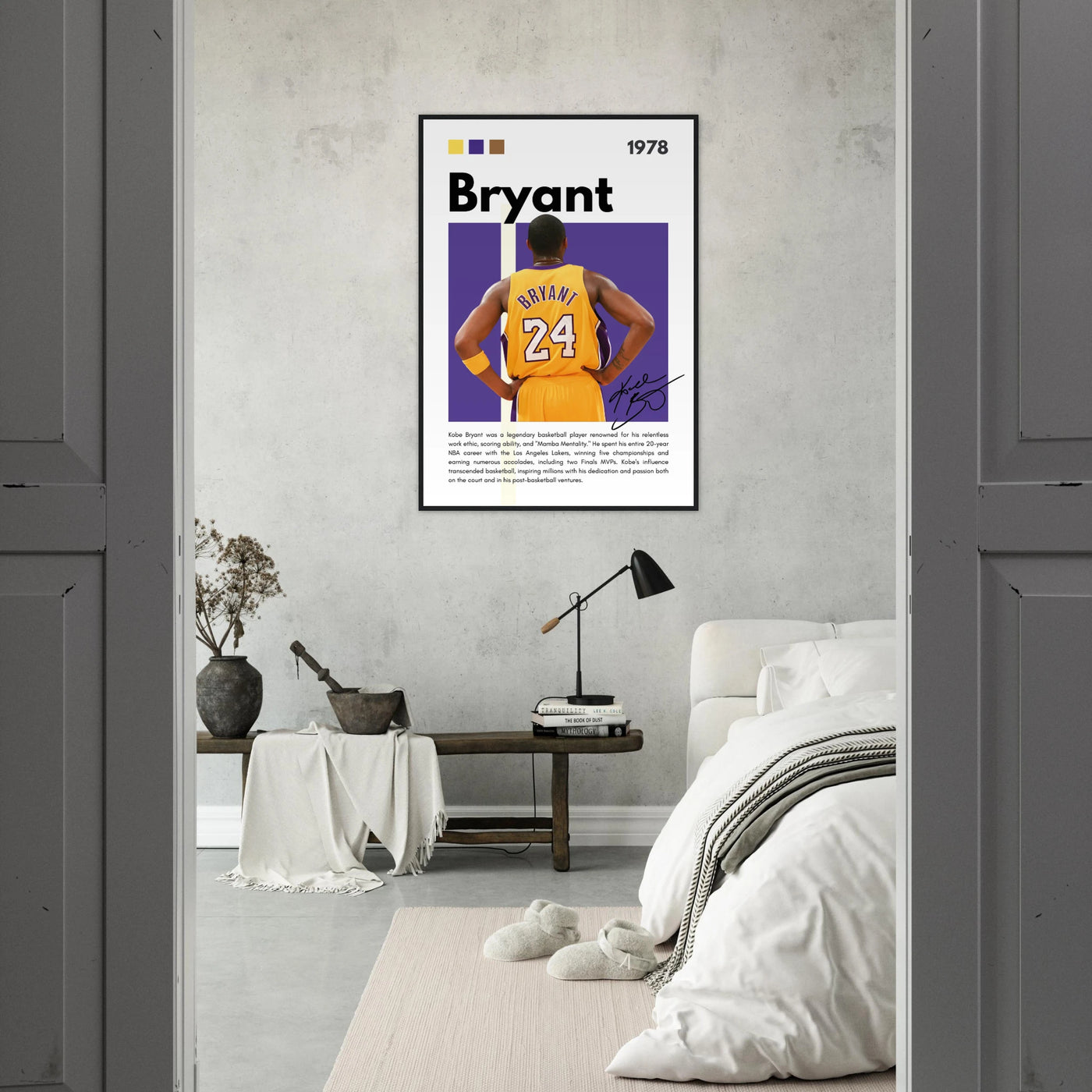 Kobe Bryant Mamba Mentality Lakers Framed Poster Vibrantwalls