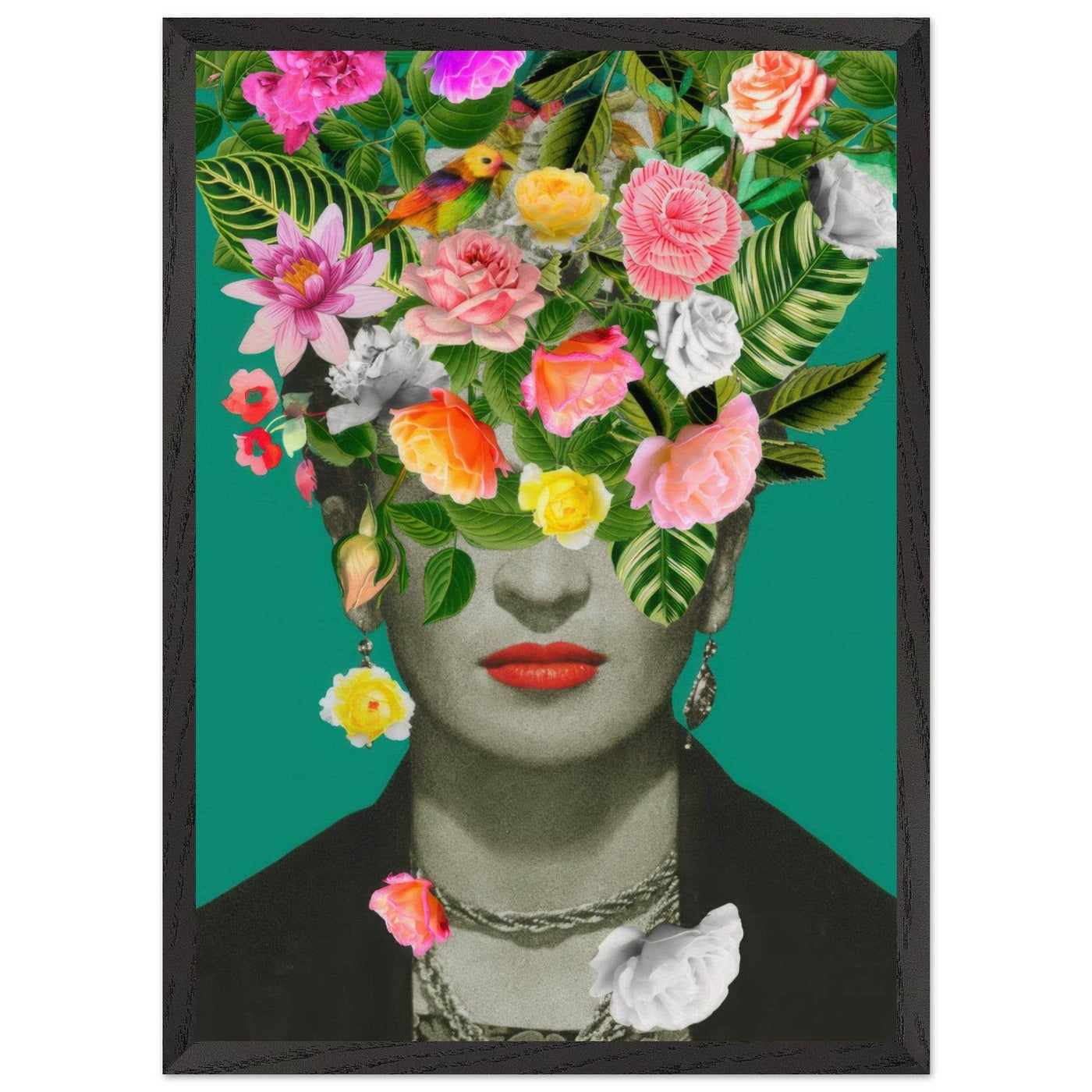 Floral Frida Artwork - Vibrant and Inspiring Home Decor - Vibrantwalls