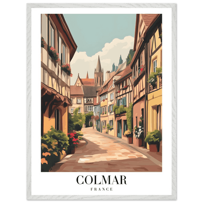 Colmar France Framed Poster – Vintage European Village Wall Art with Wooden Frame - Vibrantwalls