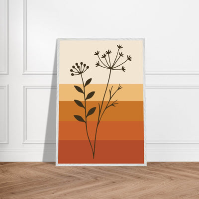 Abstract Floral Earth Tones - Vibrantwalls