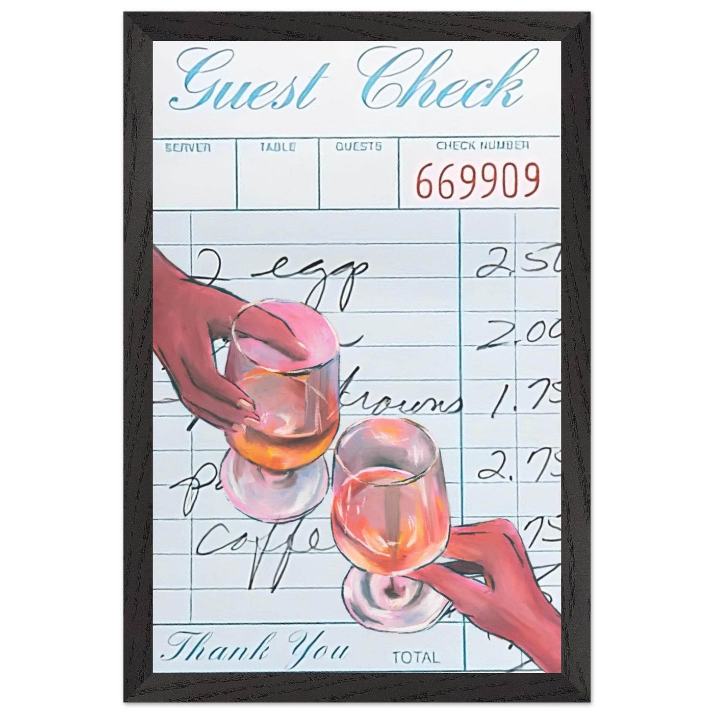 Retro Bar Tab Drink - Vibrantwalls