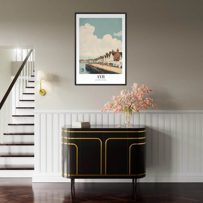 Ayr Scotland Framed Poster – Coastal Charm Wall Art with Custom Wooden Frame Options - Vibrantwalls