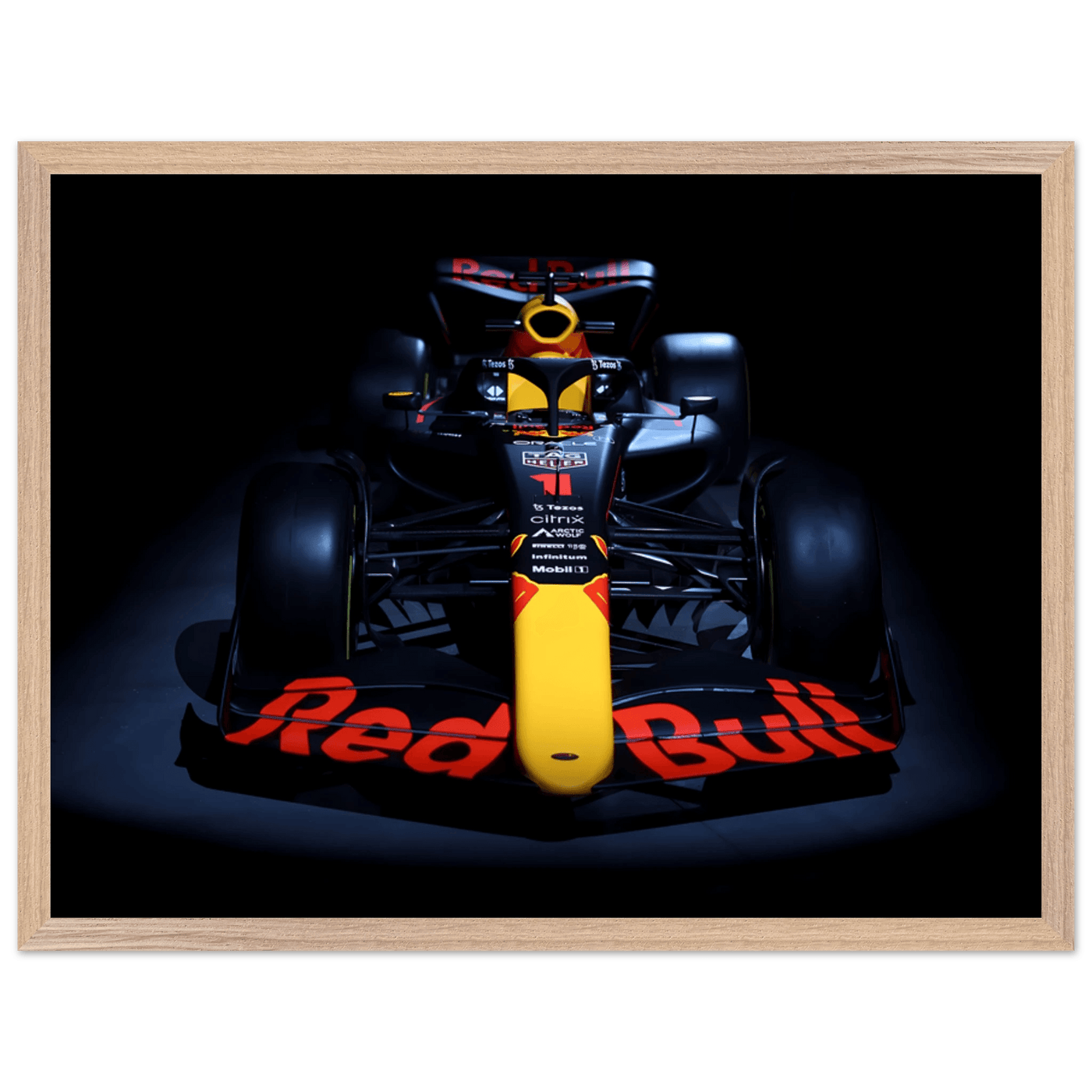 Red Bull Racing F1 Car Framed Poster – Premium Wooden Frame Art - Vibrantwalls