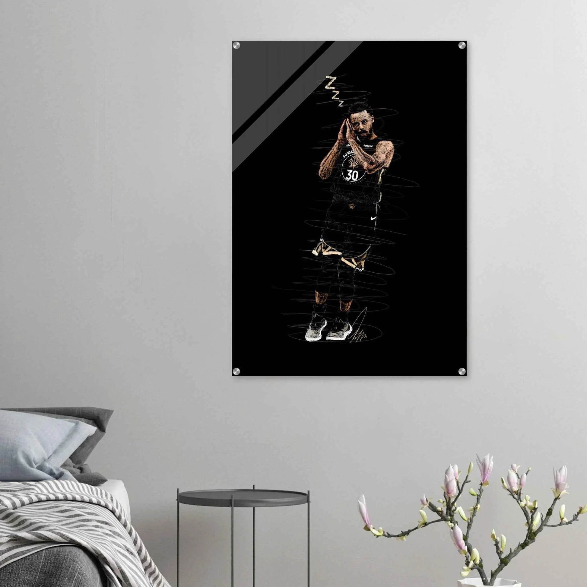 Stephen Curry 'Night Night' Acrylic Print – Iconic, Modern & Durable NBA Art - Vibrantwalls