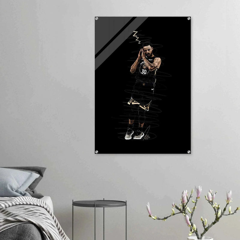 Stephen Curry 'Night Night' Acrylic Print – Iconic, Modern & Durable NBA Art - Vibrantwalls
