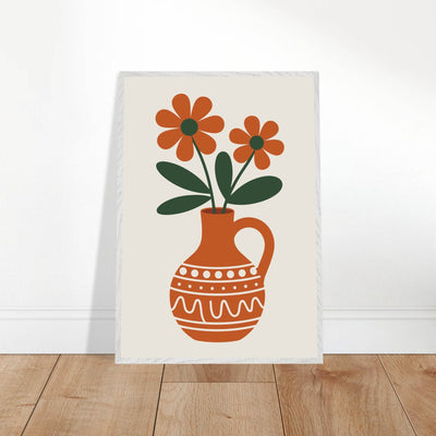 Abstract Floral Vase Art - Vibrantwalls