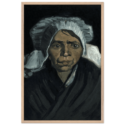 Peasant Woman Sculpture - Exquisite Head of a Peasant Woman Art Piece - Vibrantwalls
