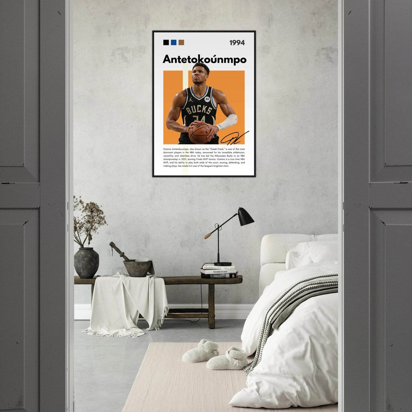 Giannis Antetokounmpo Greek Freak Bucks Poster - Vibrantwalls