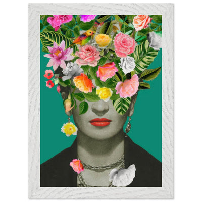 Floral Frida Artwork - Vibrant and Inspiring Home Decor - Vibrantwalls