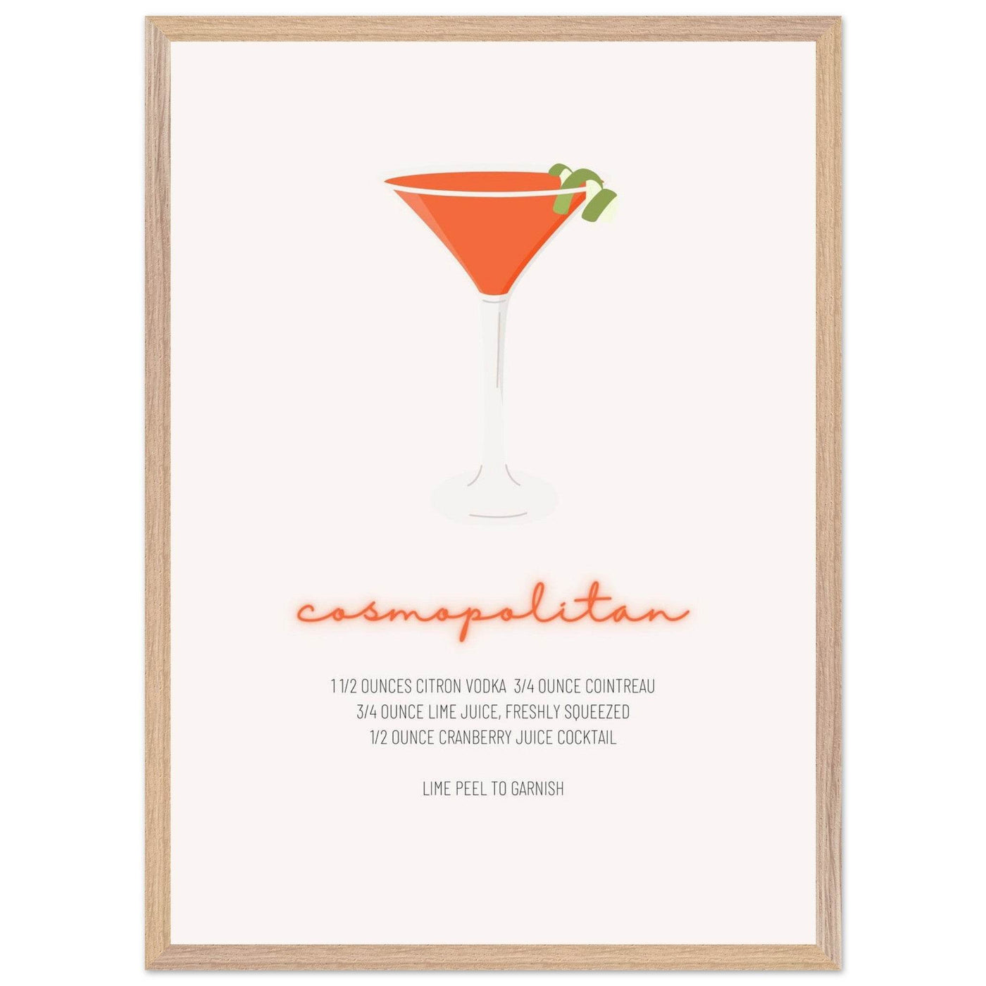 Cosmopolitan Cocktail Recipe Pink Vodka Cranberry Drink - Refreshing Cocktail Delight - Vibrantwalls