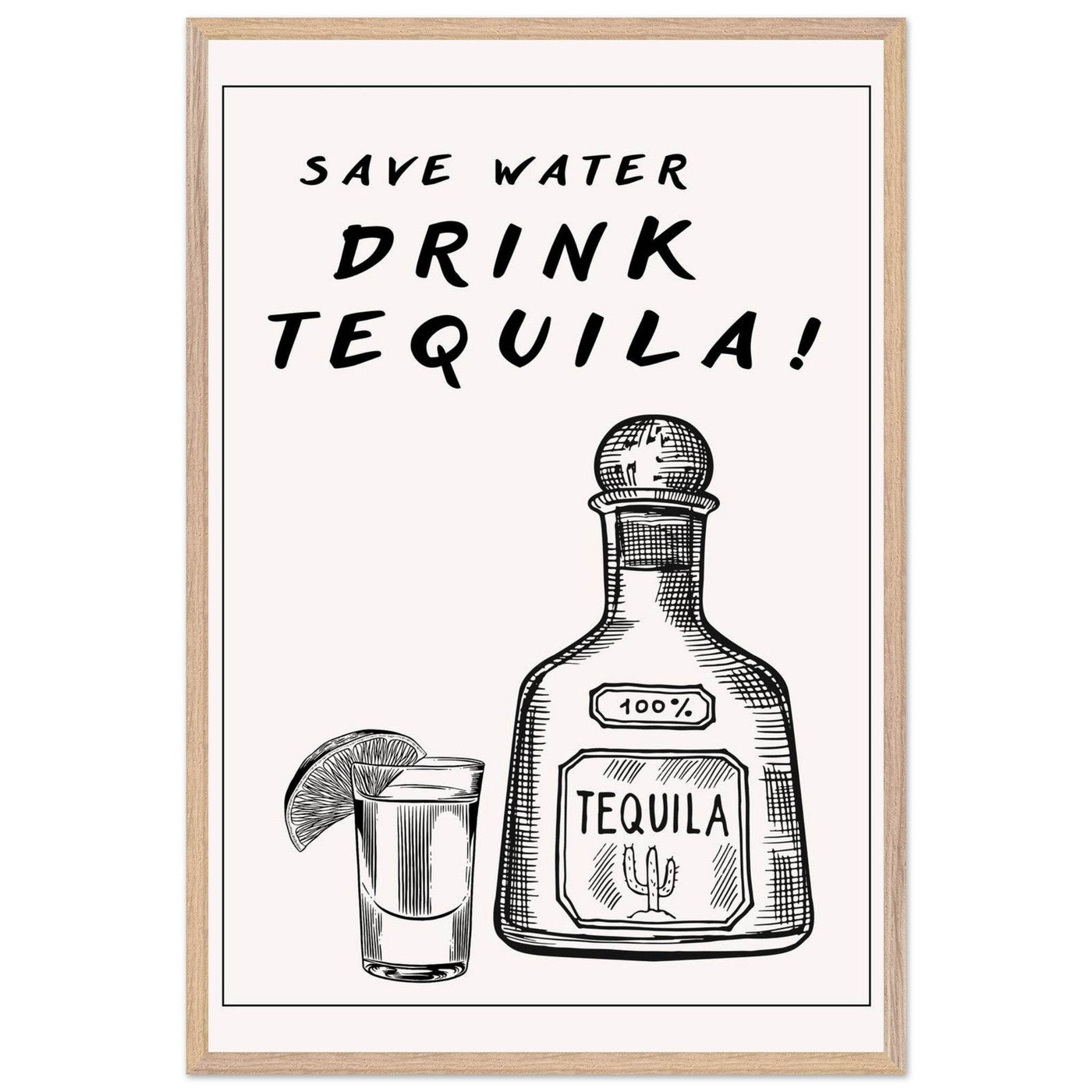 Save Water Drink Tequila Fun Bar - Vibrantwalls