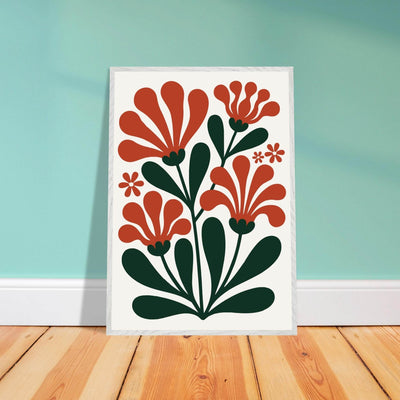 Floral Bloom Terracotta Pot in Green Design for Stylish Plant Display - Vibrantwalls