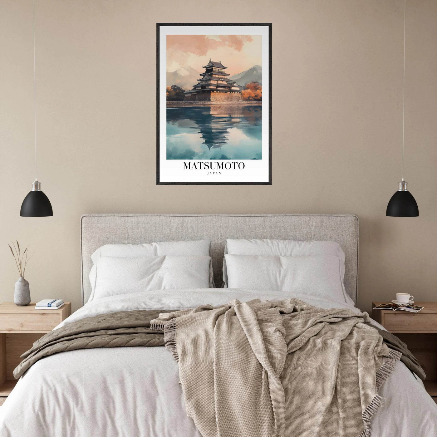 Matsumoto Japan Framed Poster – Serene Travel Wall Art with Wooden Frame - Vibrantwalls