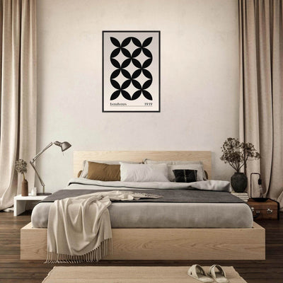 Bauhaus 1919 Black & Beige Circles - Vibrantwalls