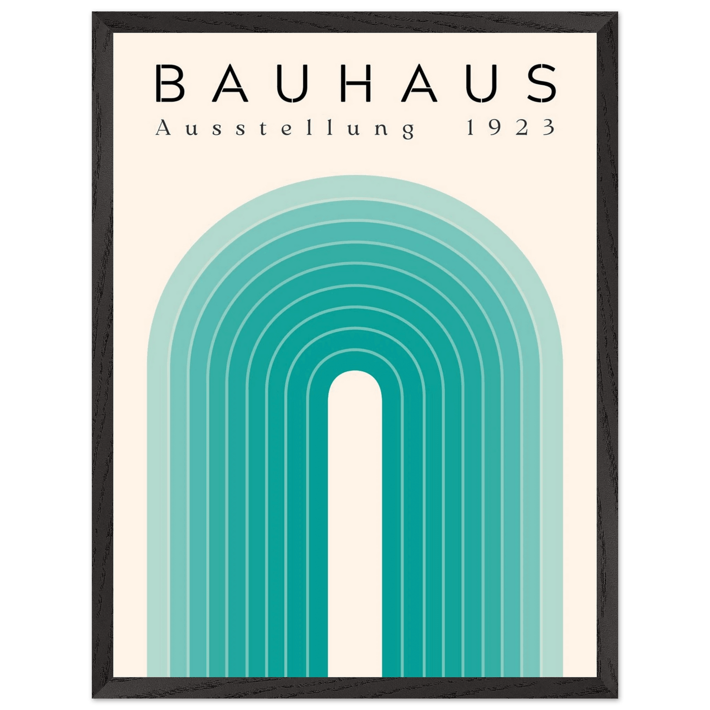 Bauhaus Ausstellung 1923 Teal & Cream - Vibrantwalls