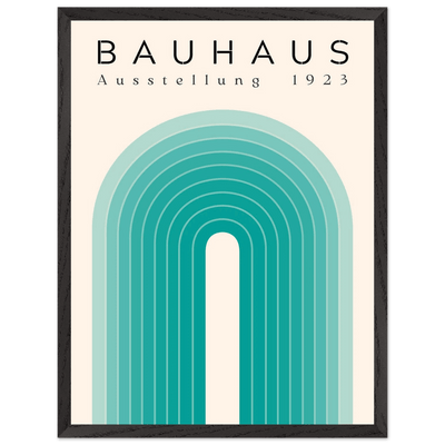 Bauhaus Ausstellung 1923 Teal & Cream - Vibrantwalls