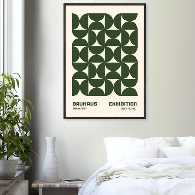 Bauhaus Forest Green & Cream Modern - Vibrantwalls