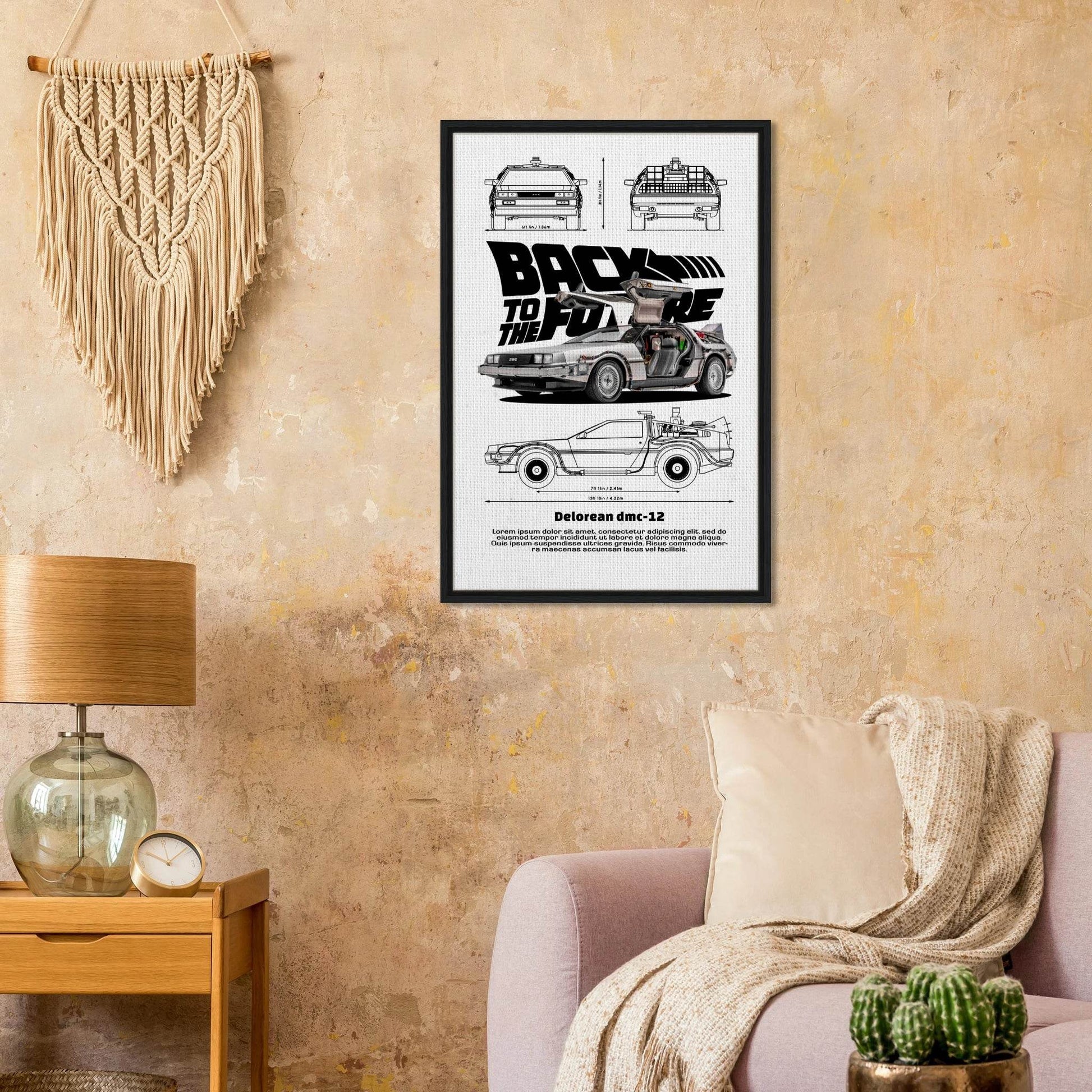 Back to the Future DeLorean 1980s Movie Canvas - Wall Art - Vibrantwalls