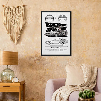 Back to the Future DeLorean 1980s Movie Canvas - Wall Art - Vibrantwalls