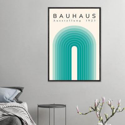 Bauhaus Ausstellung 1923 Teal & Cream - Vibrantwalls