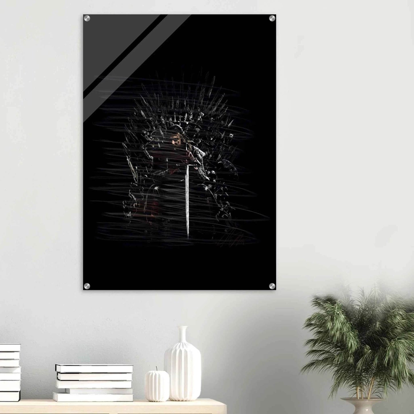 Abstract Warrior Throne Acrylic Print – Dynamic, Modern & Iconic Wall Art - Vibrantwalls