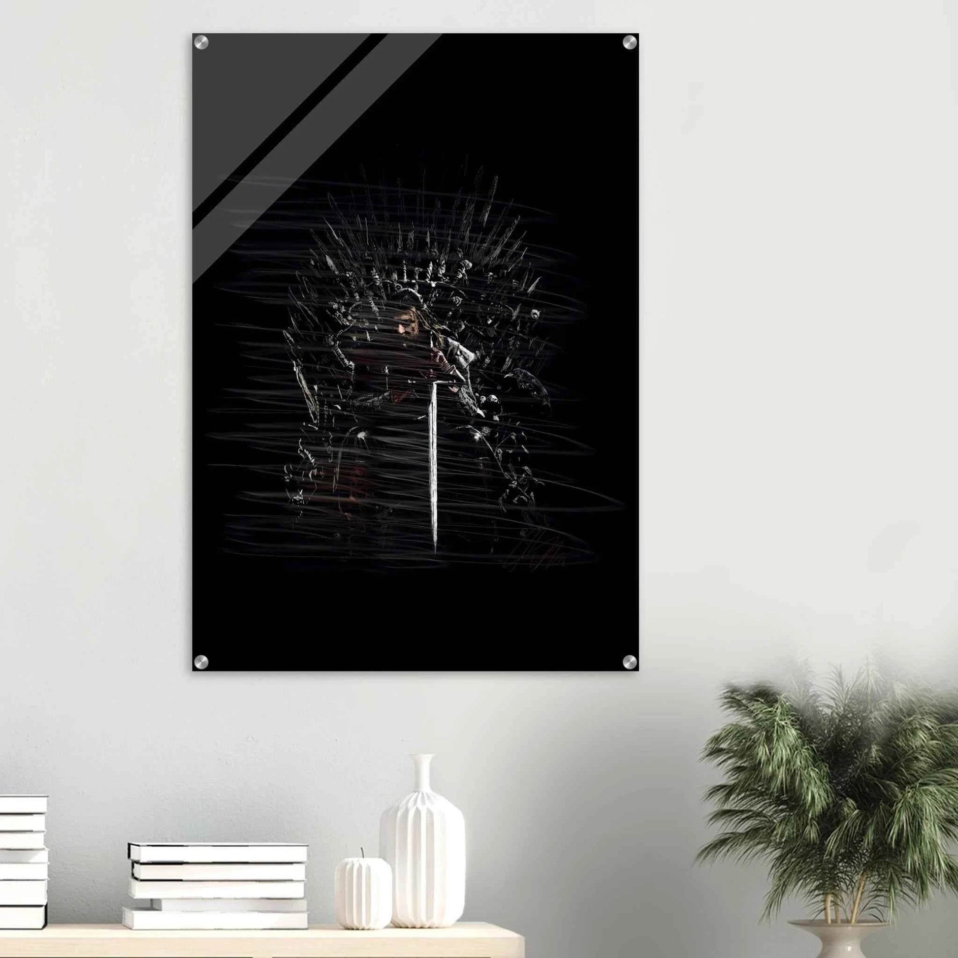Abstract Warrior Throne Acrylic Print – Dynamic, Modern & Iconic Wall Art - Vibrantwalls