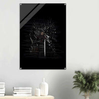 Abstract Warrior Throne Acrylic Print – Dynamic, Modern & Iconic Wall Art - Vibrantwalls