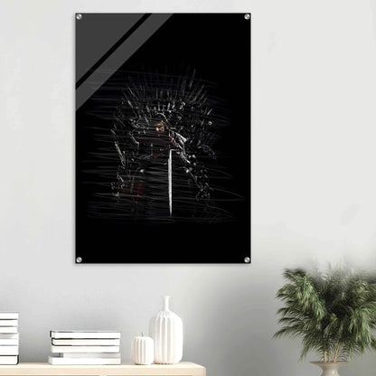 Abstract Warrior Throne Acrylic Print – Dynamic, Modern & Iconic Wall Art - Vibrantwalls
