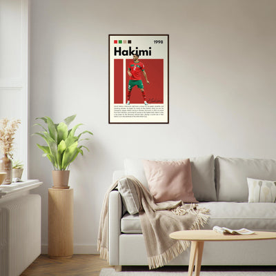 Achraf Hakimi Morocco Framed Football Legend Poster Vibrantwalls