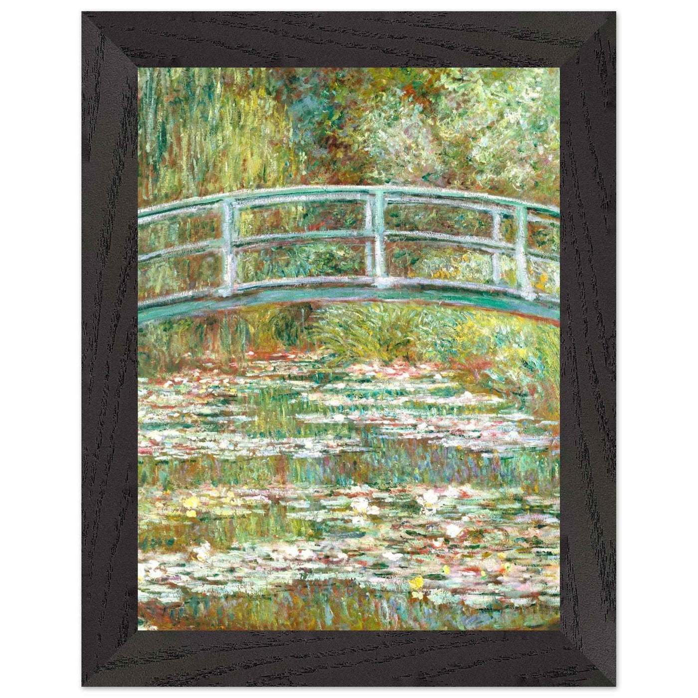 Bridge Over a Pond Art Print - Water Lilies Decorative Artwork for Your Space - Vibrantwalls