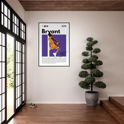 Kobe Bryant Black Mamba Lakers Vintage Poster Vibrantwalls
