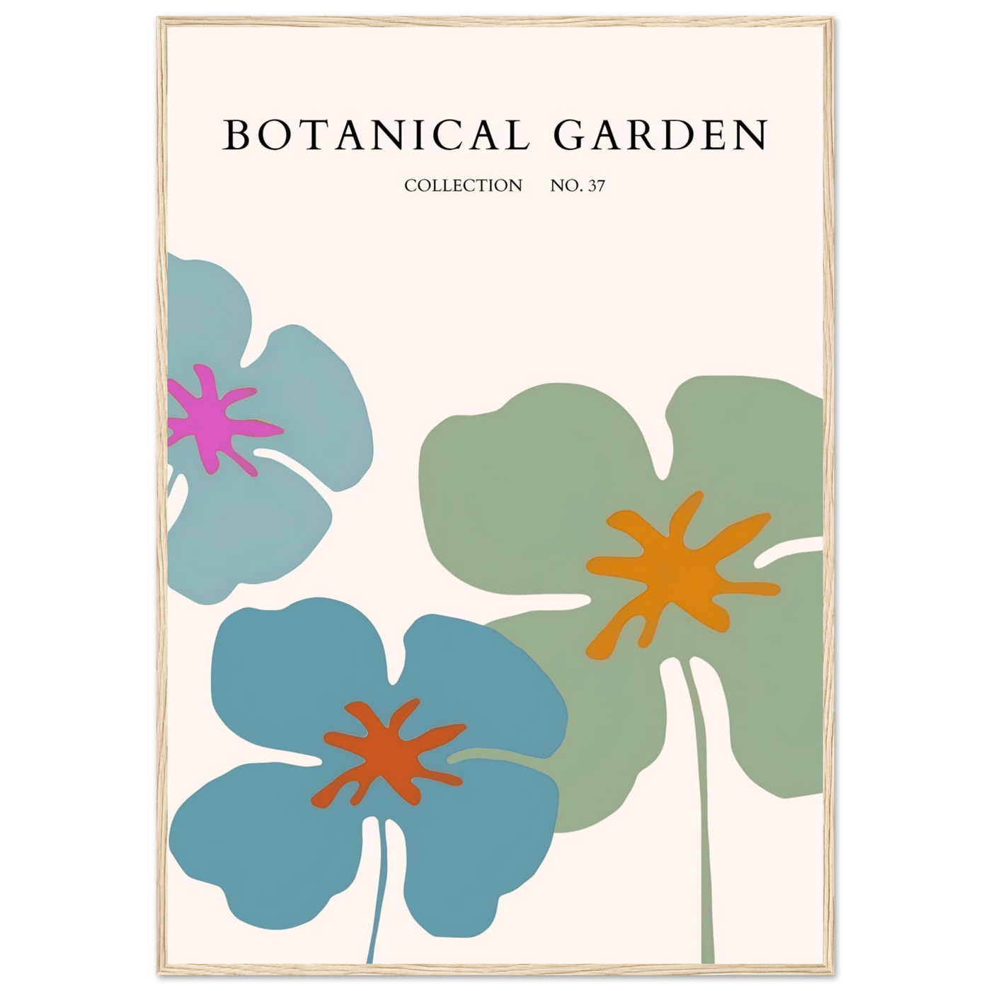 Abstract Botanical Garden Framed Posters – Vibrant Floral Art Prints in Your Choice of Frame & Size | Ready-to-Hang - Vibrantwalls