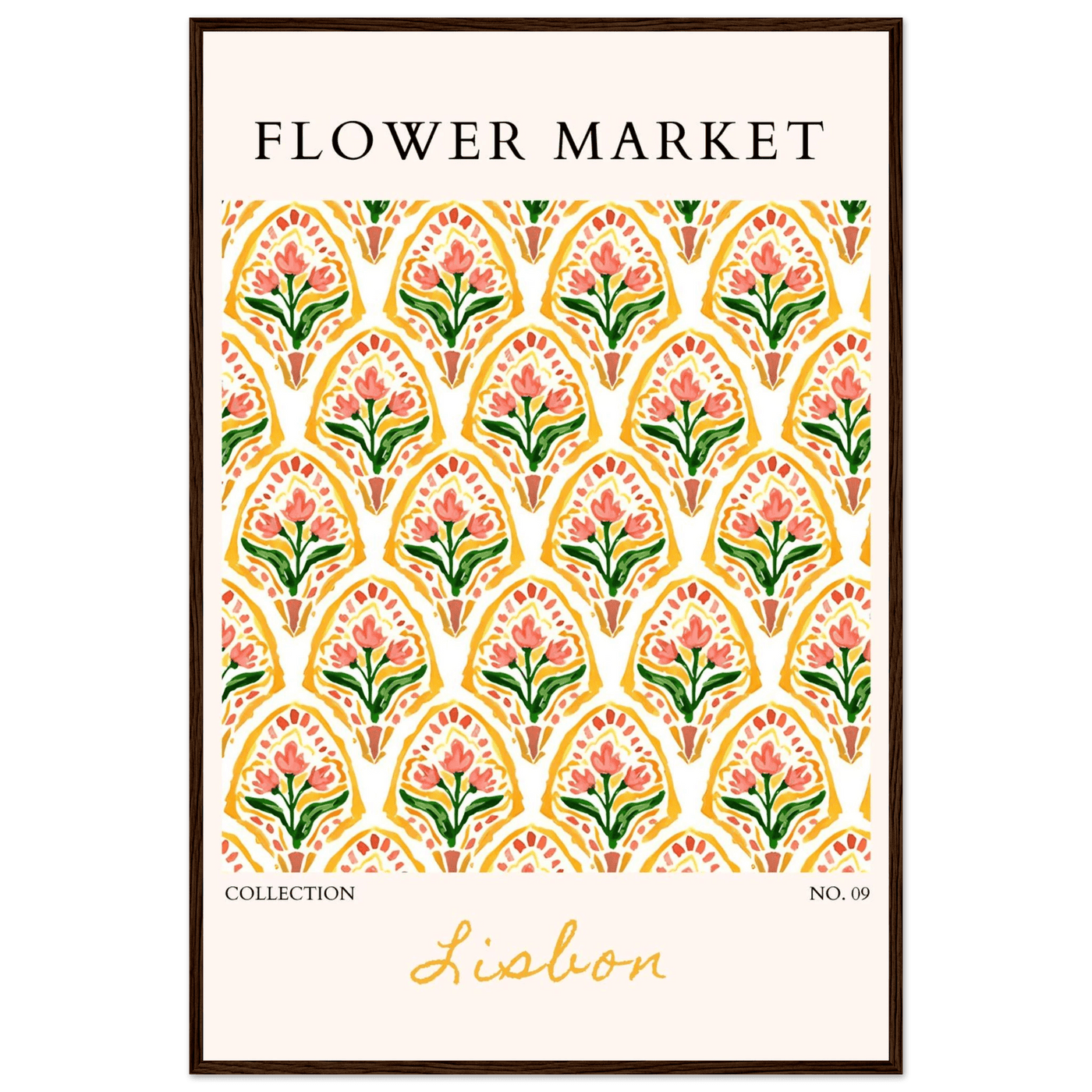 Lisbon Flower Market Framed Poster – Vibrant Floral Art Print | Ready-to-Hang Wall Decor - Vibrantwalls