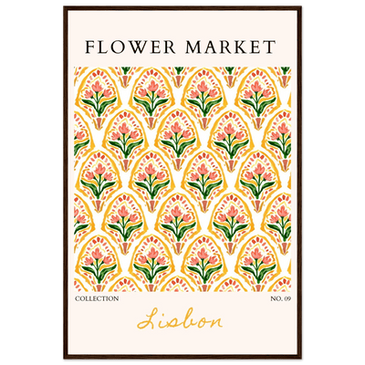 Lisbon Flower Market Framed Poster – Vibrant Floral Art Print | Ready-to-Hang Wall Decor - Vibrantwalls