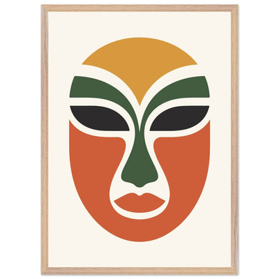 Abstract Tribal Mask - Vibrantwalls