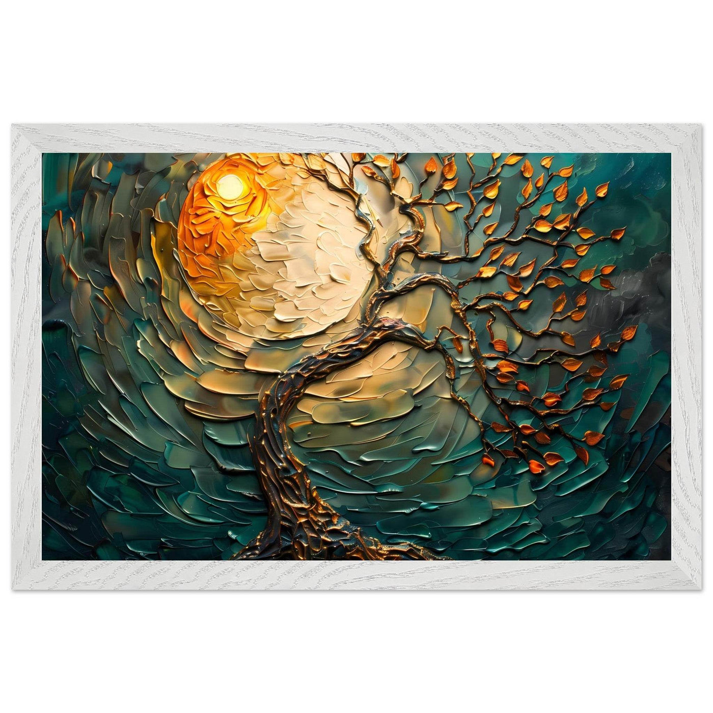 Golden Sunset Emerald Tree of Life Jewelry - Vibrantwalls