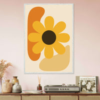 Daisy Bloom Floral Abstract Botanical Wall Art - Vibrantwalls