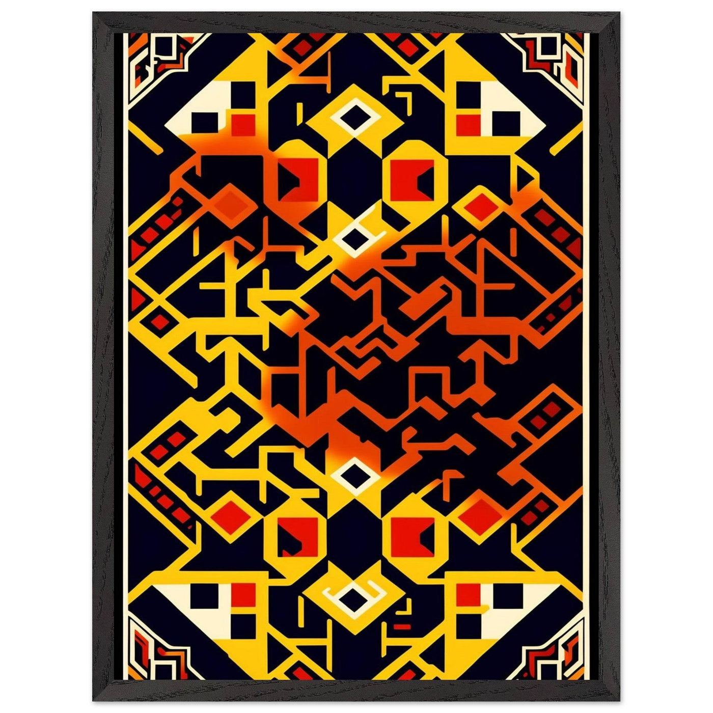 Abstract Geometric Poster for Modern Home Decor Framed Art - Vibrantwalls