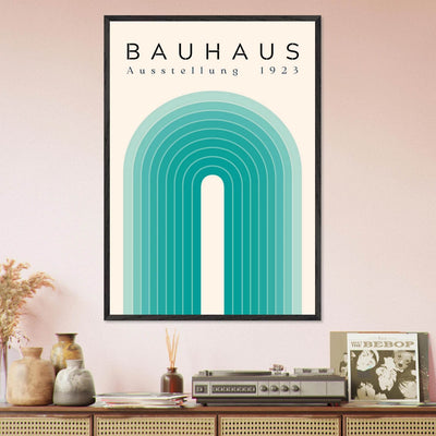 Bauhaus Ausstellung 1923 Teal & Cream - Vibrantwalls