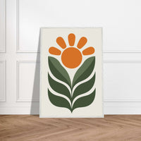 Boho Sun Leaves Nature Abstract Wall Art - Vibrantwalls