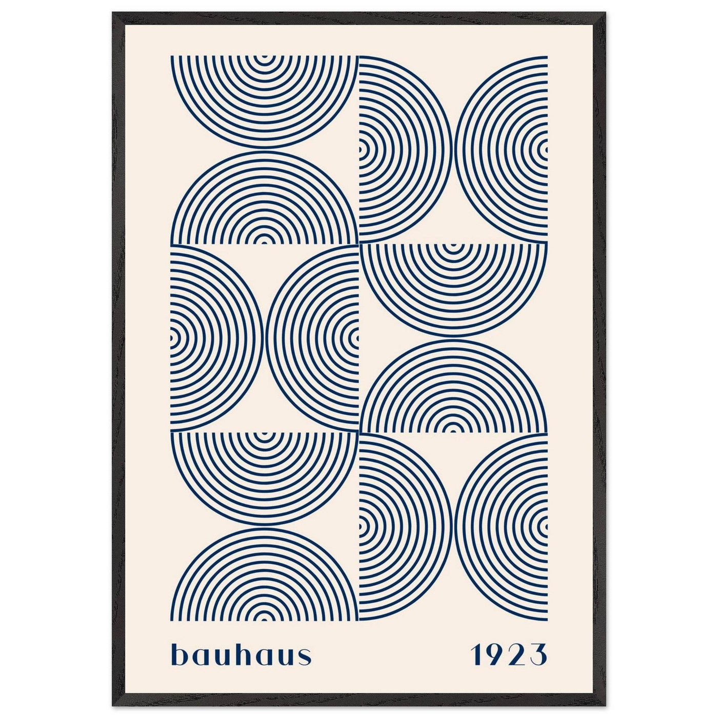 Bauhaus 1923 Navy & Beige - Vibrantwalls