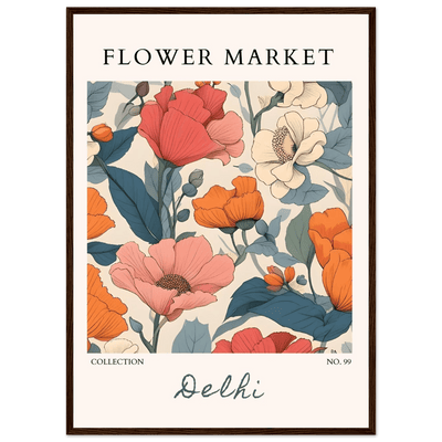 Flower Market Delhi Framed Art Print – Vibrant Botanical & Nature Posters | Ready-to-Hang in Multiple Sizes - Vibrantwalls
