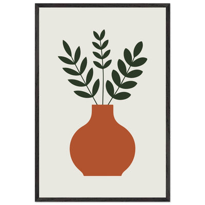 Terracotta Vase Greenery - Vibrantwalls