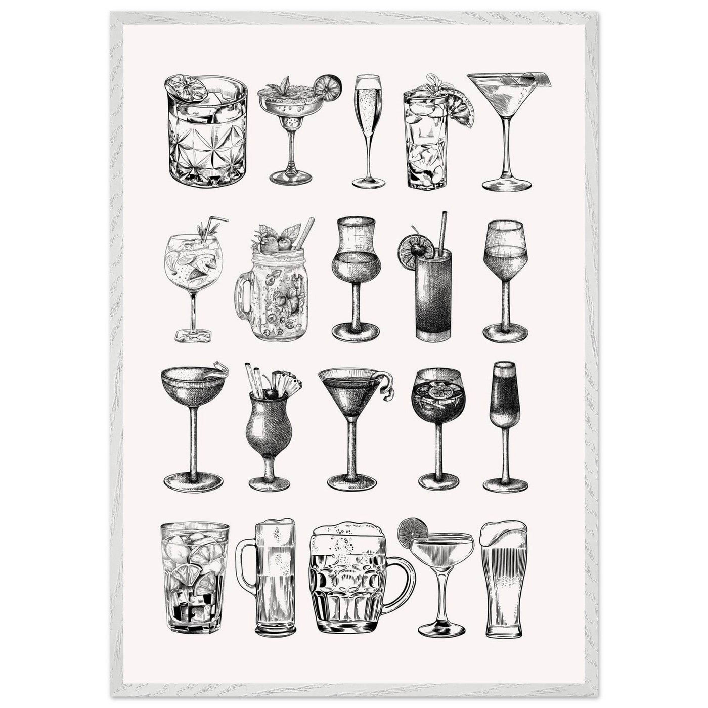 Gin Tonic Cocktail Recipe Vintage Style Art - Vibrantwalls