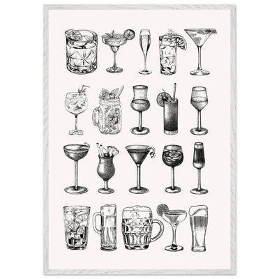 Gin Tonic Cocktail Recipe Vintage Style Art - Vibrantwalls