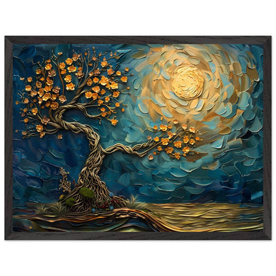 Tree of Life Jewelry - Golden Blooms & Midnight Sky Design - Vibrantwalls